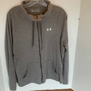 XL Women Jacket Zip up Under  Armour loose HeatGearGray Black